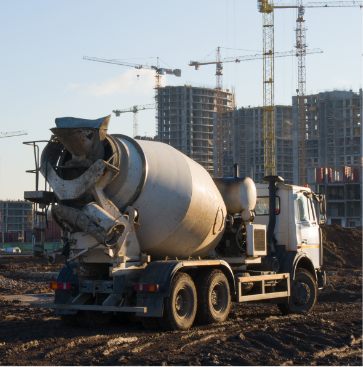 Pompa per calcestruzzo e betoniera