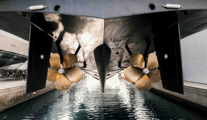 Dettaglio tecnico cilindro in acciaio