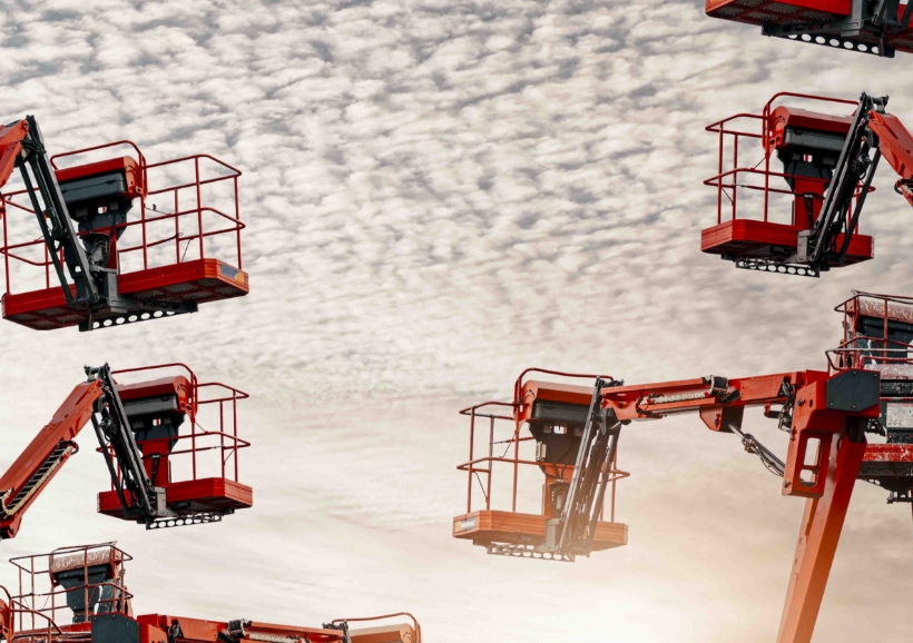 Parco macchine per sollevamento aereo